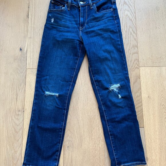 Levi's 724 High Rise Straight Distressed Jeans - Picture 2 of 4